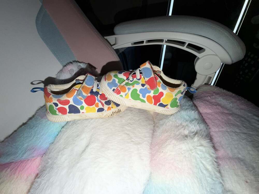 Wonder Nation Toddler Size 6 Multi-Color Polka Dot Canvas Sneakers